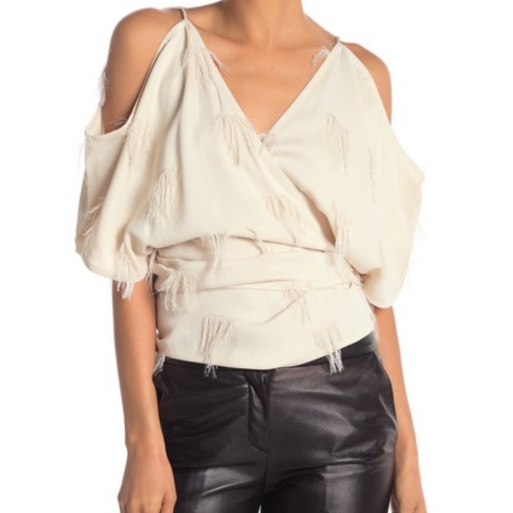 Helmut Lang Fringe wrap top